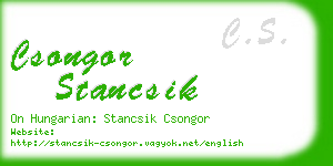 csongor stancsik business card